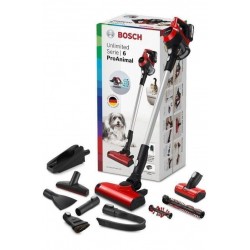 Aspirateur balai Bosch Sans fil Multifonction Unlimited Série 6 BBS61PET2 Rouge