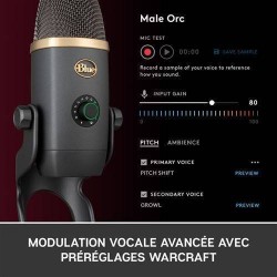 Microphone USB Blue Microphones Yeti X World Edition World of Warcraft Noir