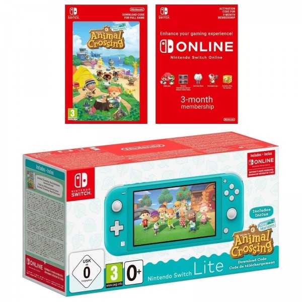 Nintendo Switch Lite (Turquoise) + Animal Crossing: Nouveaux Horizons + Nintendo Switch Online 3 Mois Nintendo Switch Lite (Turquoise) + Animal Crossing: Nouveaux Horizons + Nintendo Switch Online 3 Mois